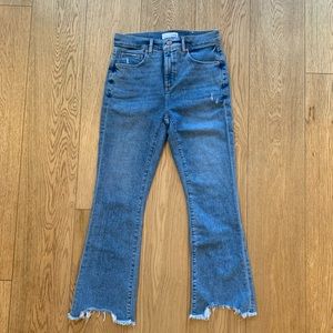 Ann Taylor Loft High Rise Flare Crop Jeans